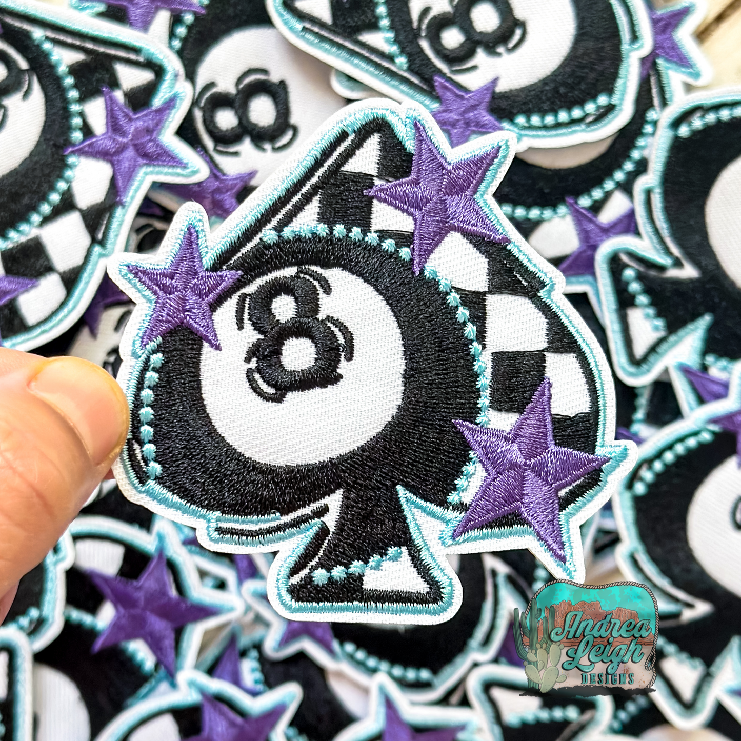Spade 8 Ball Embroidered Patch