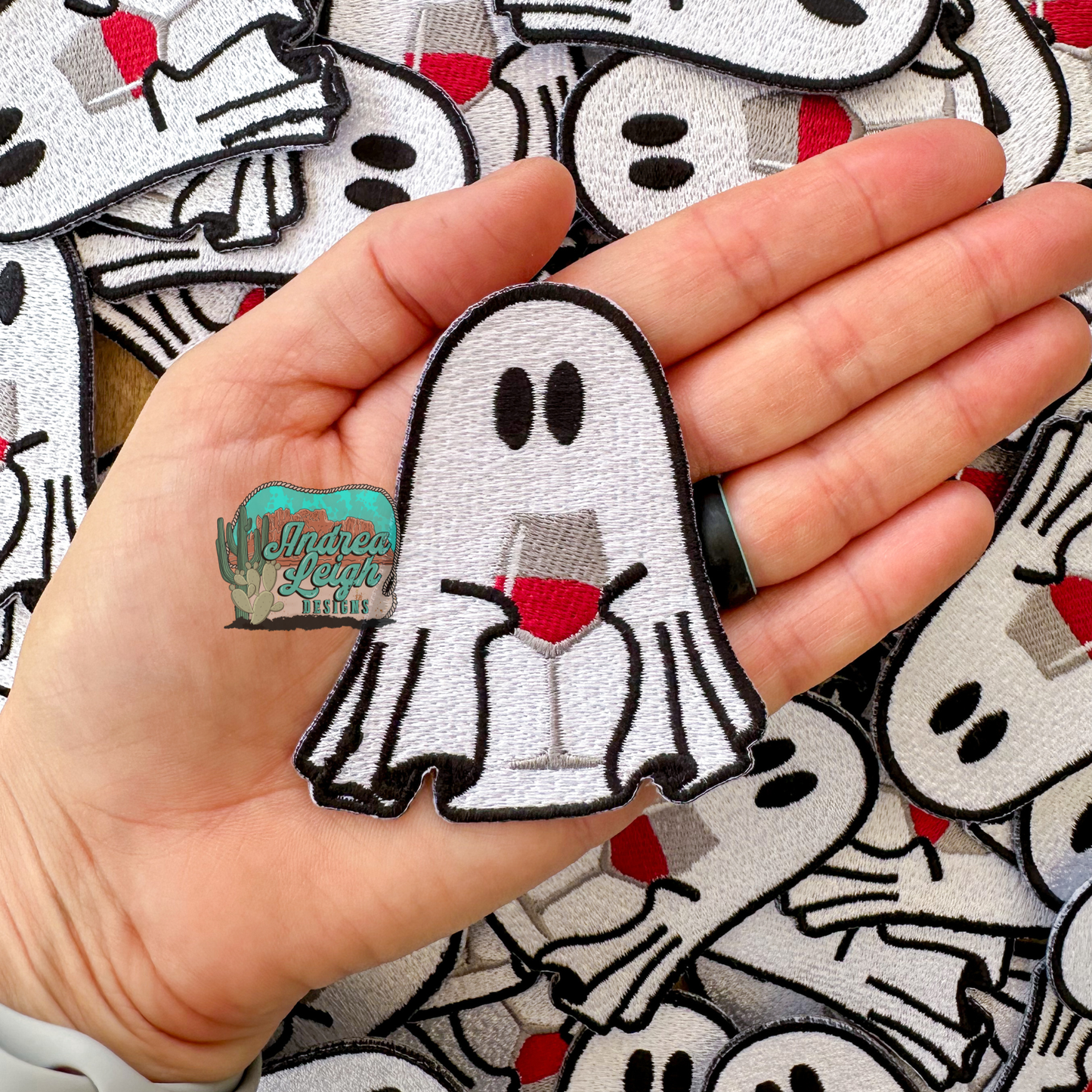ALD EXCLUSIVE-Wine Ghost Embroidered Patch