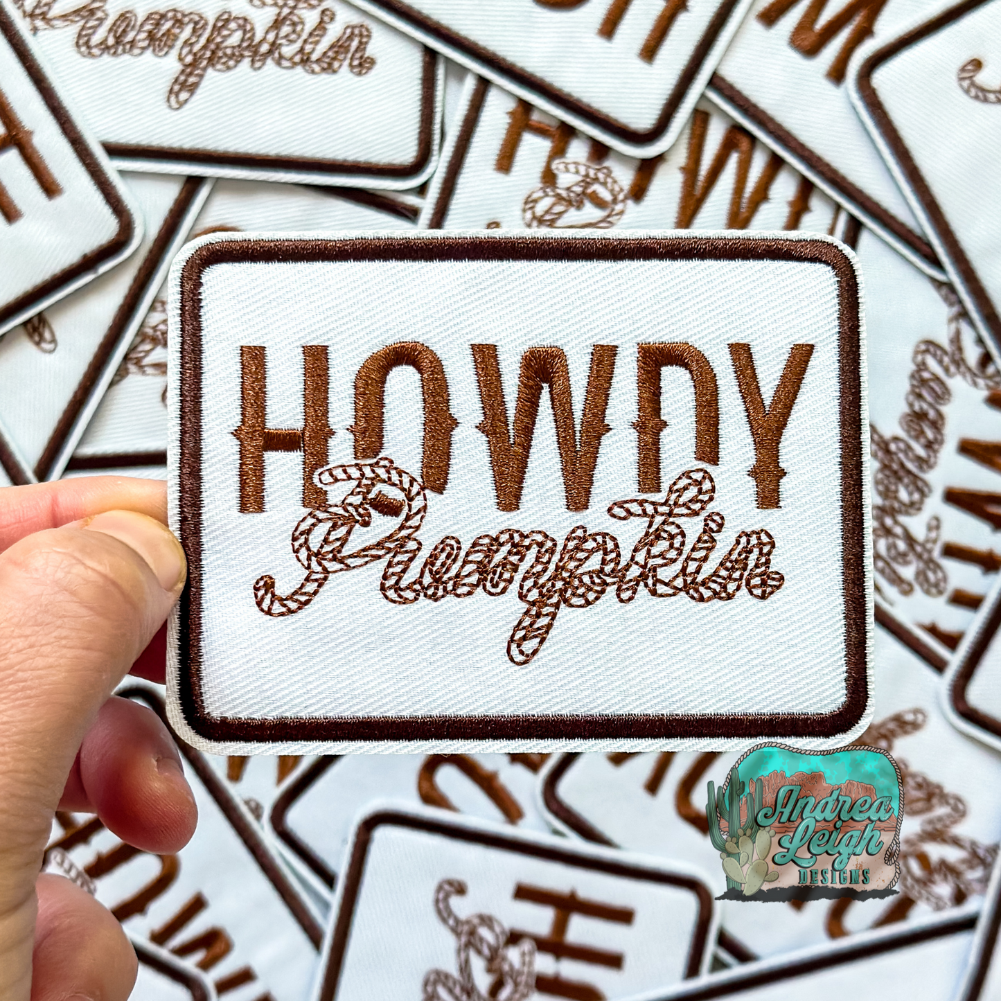 Howdy Pumpkin Embroidered Patch