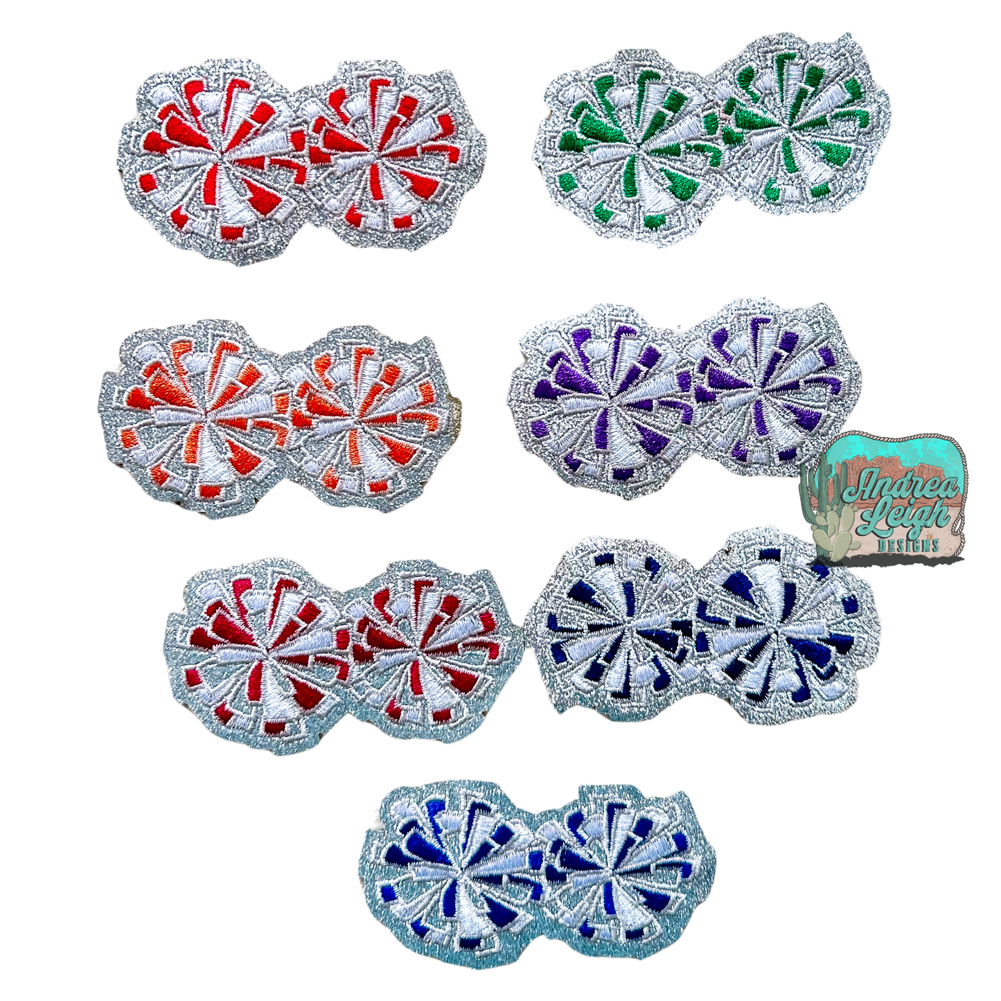 Glitter Pom Poms Embroidered Patch