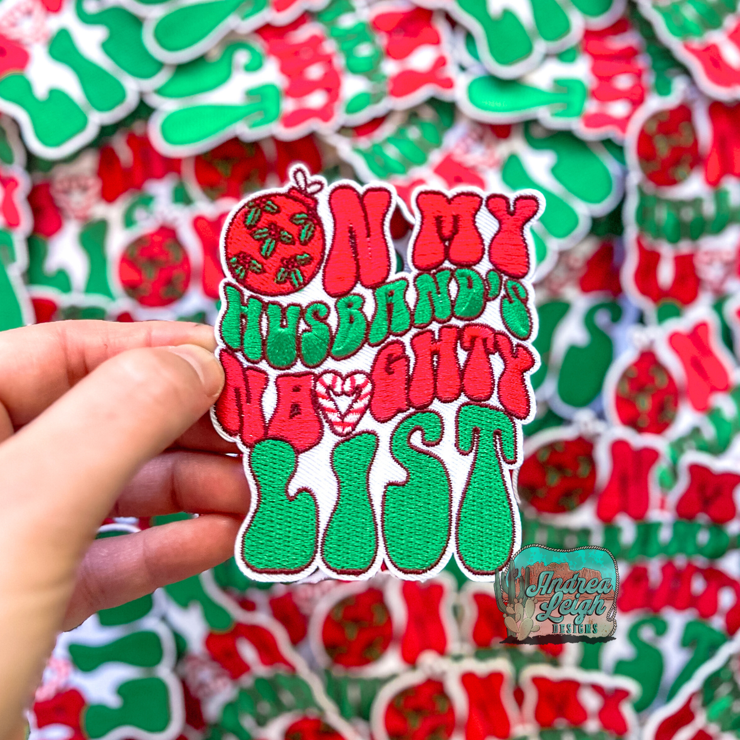 On My Husband's List Embroidered Patch