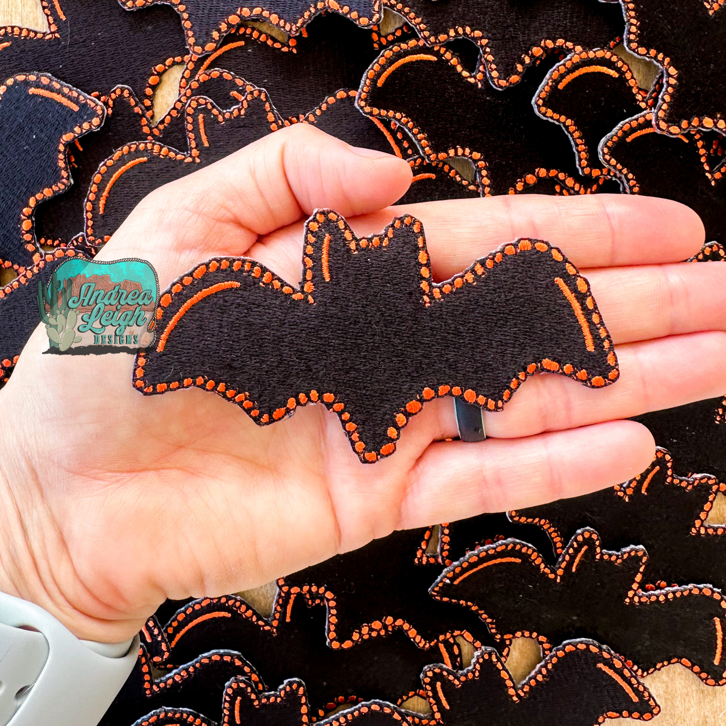 ALD EXCLUSIVE-Orange Bat Embroidered Patch