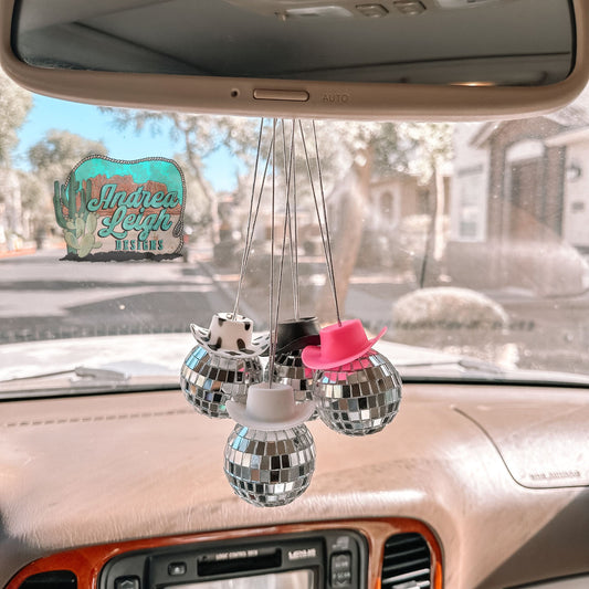 Large Disco Ball Car Charm