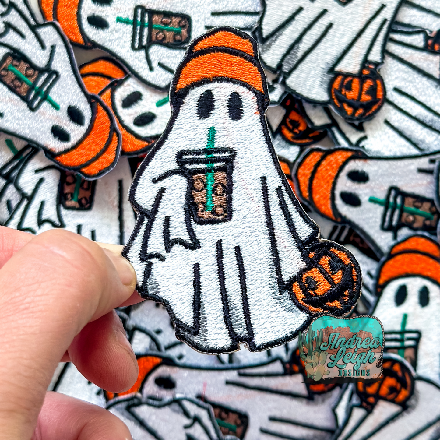 ALD EXCLUSIVE-Coffee Ghost Embroidered Patch