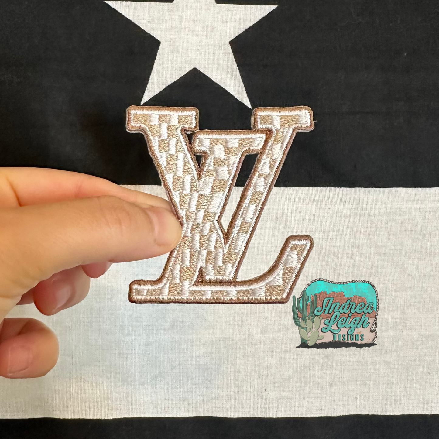 ALD EXCLUSIVE- Checkered LV Embroidered Patch