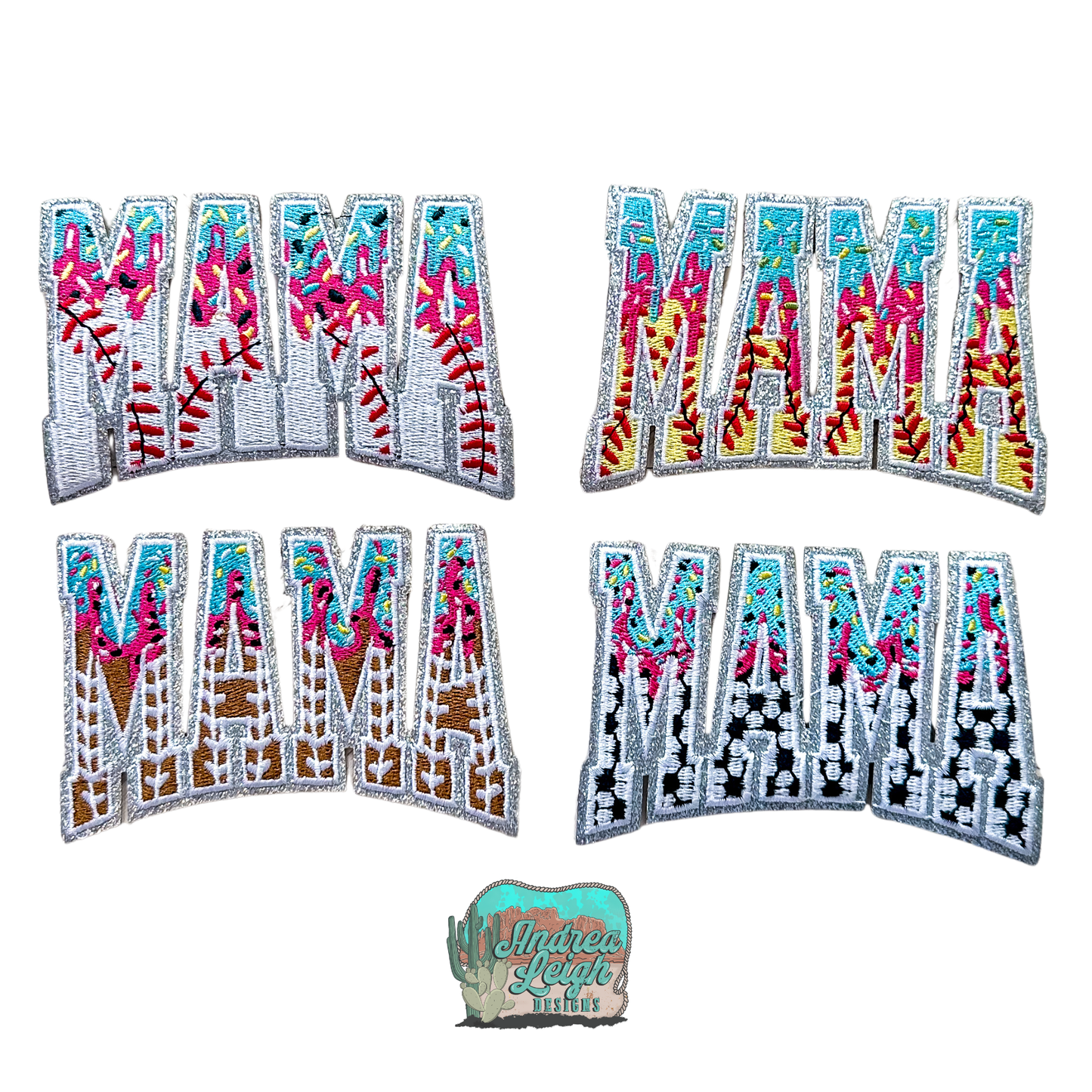 Sports Drip MAMA Embroidered Patch