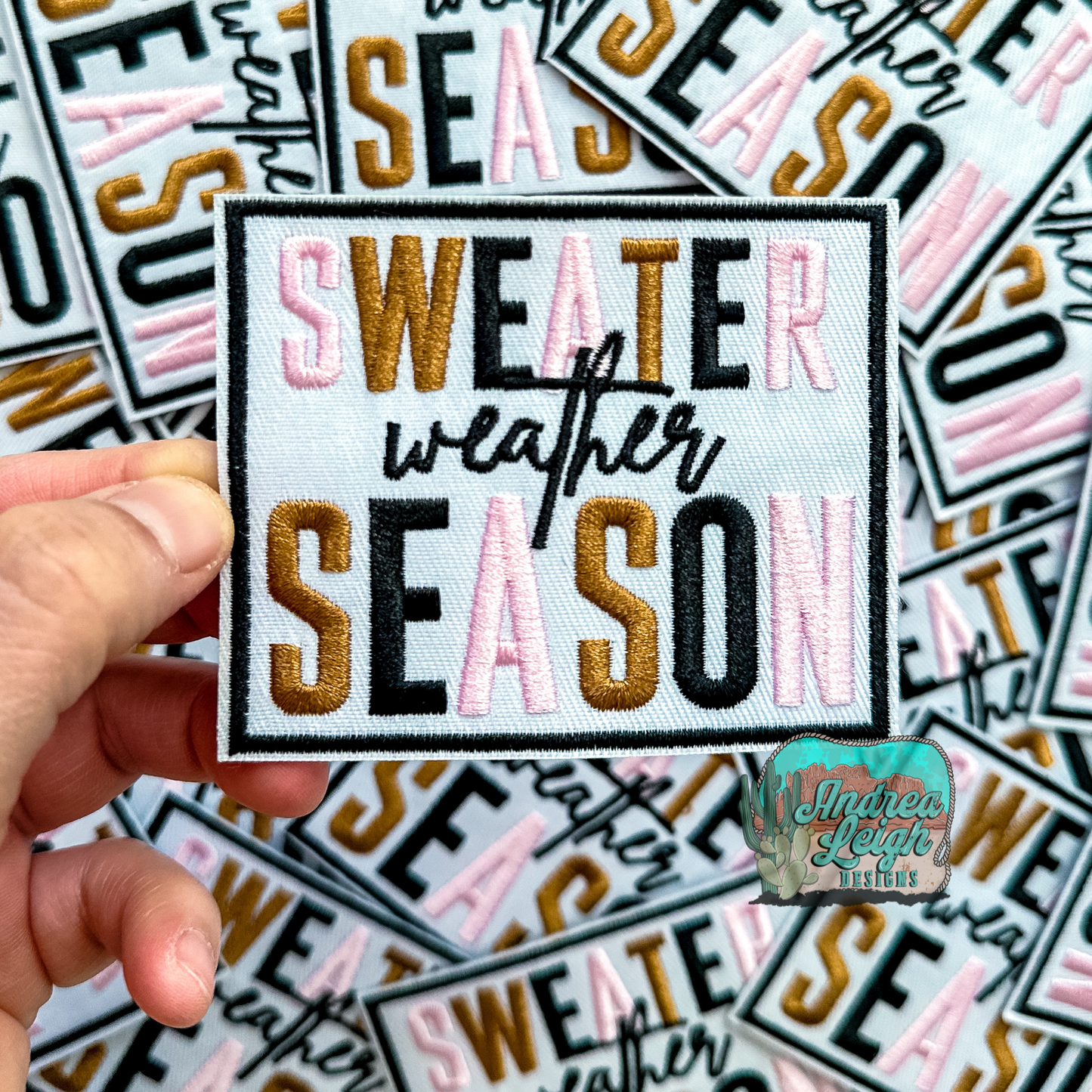 Sweater Season Embroidered Patch