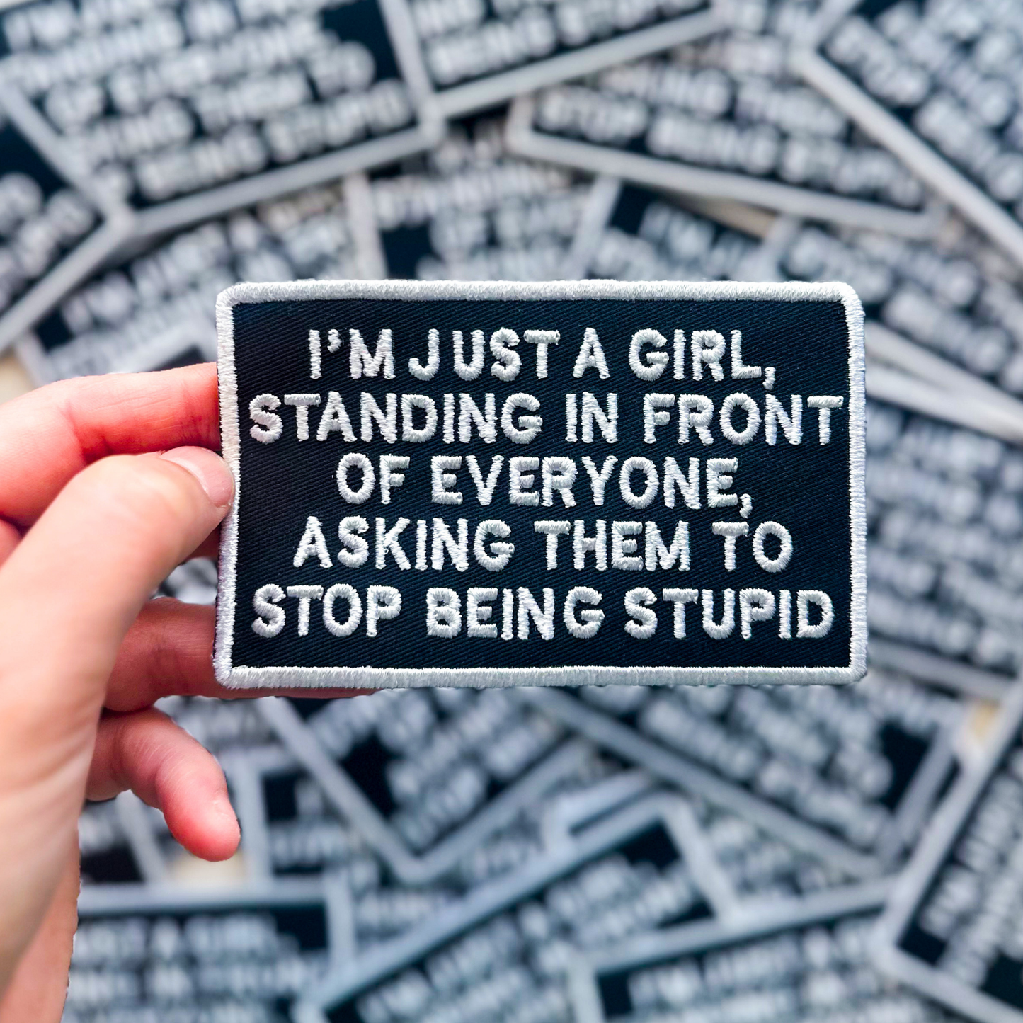 ALD EXCLUSIVE- Stop Being Stupid Embroidered Patch