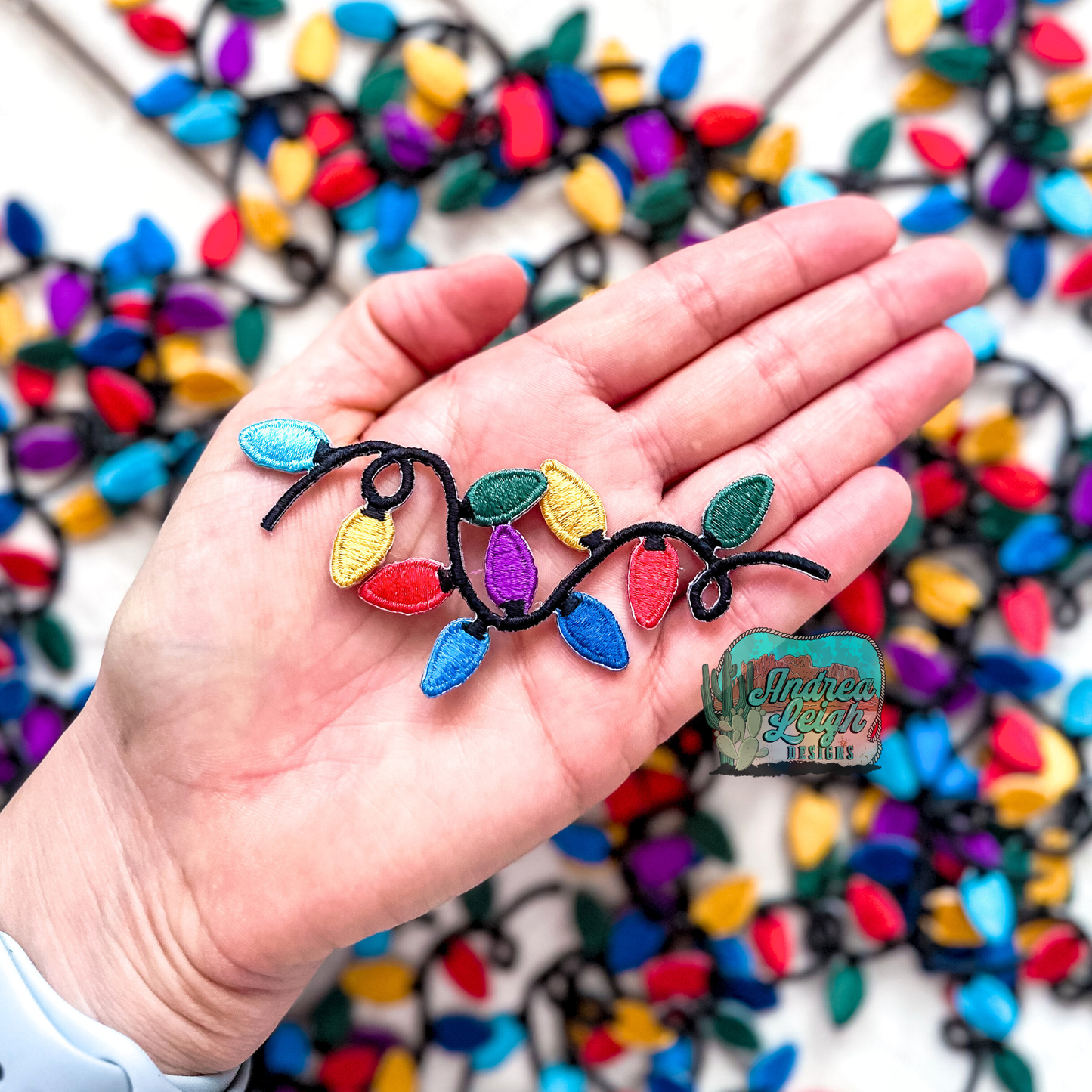 ALD EXCLUSIVE- Smaller Christmas Lights Embroidered Patch