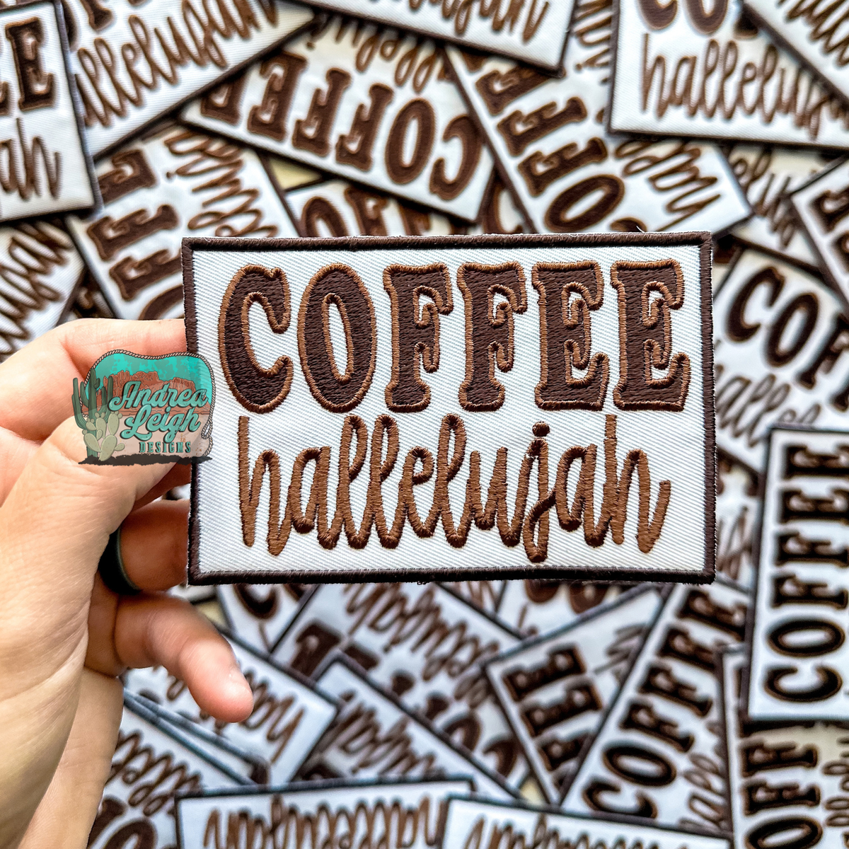 ALD EXCLUSIVE-Coffee Hallelujah Embroidered Patch