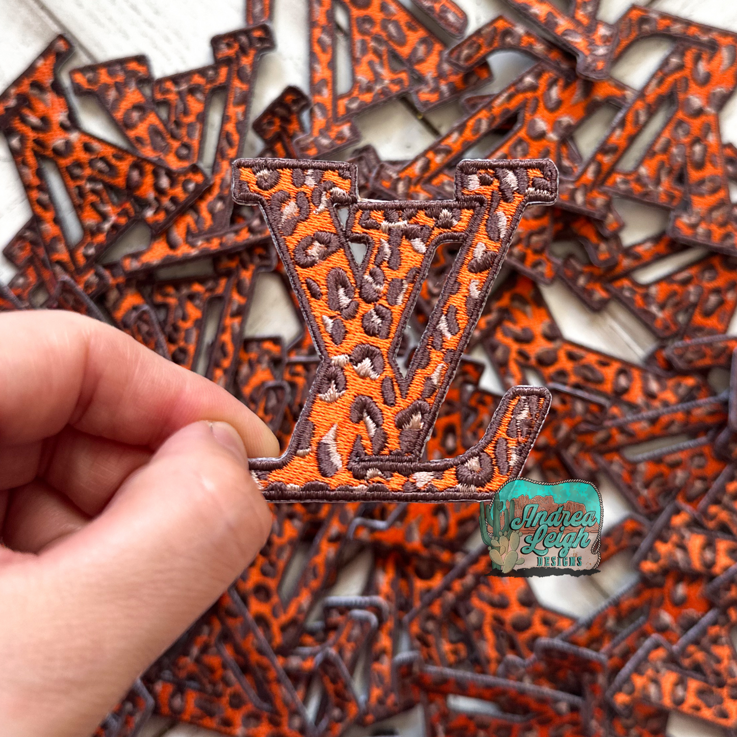 ALD EXCLUSIVE- Leopard Print LV Embroidered Patch