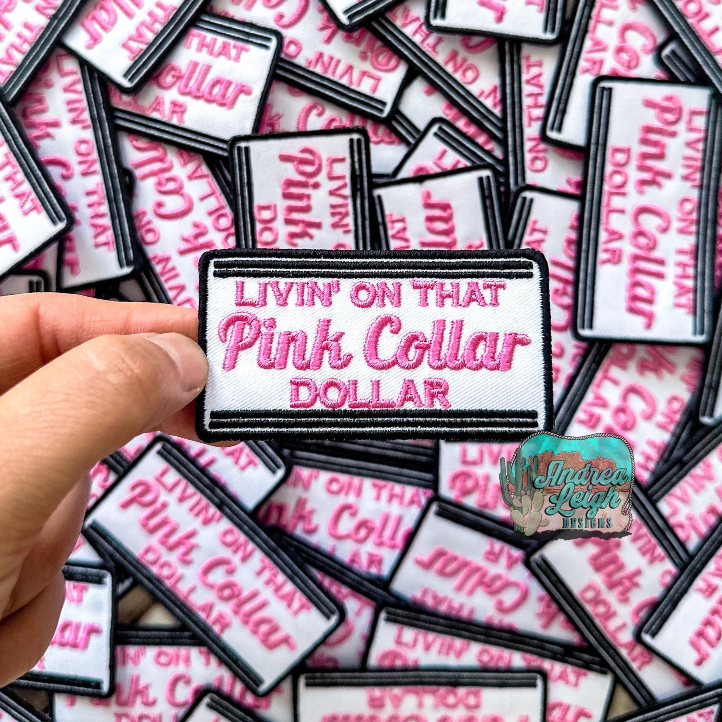 ALD EXCLUSIVE- Pink Collar Dollar Embroidered Patch
