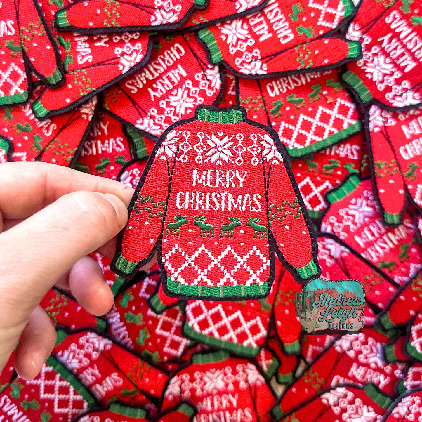 Ugly Christmas Sweater Embroidered Patch