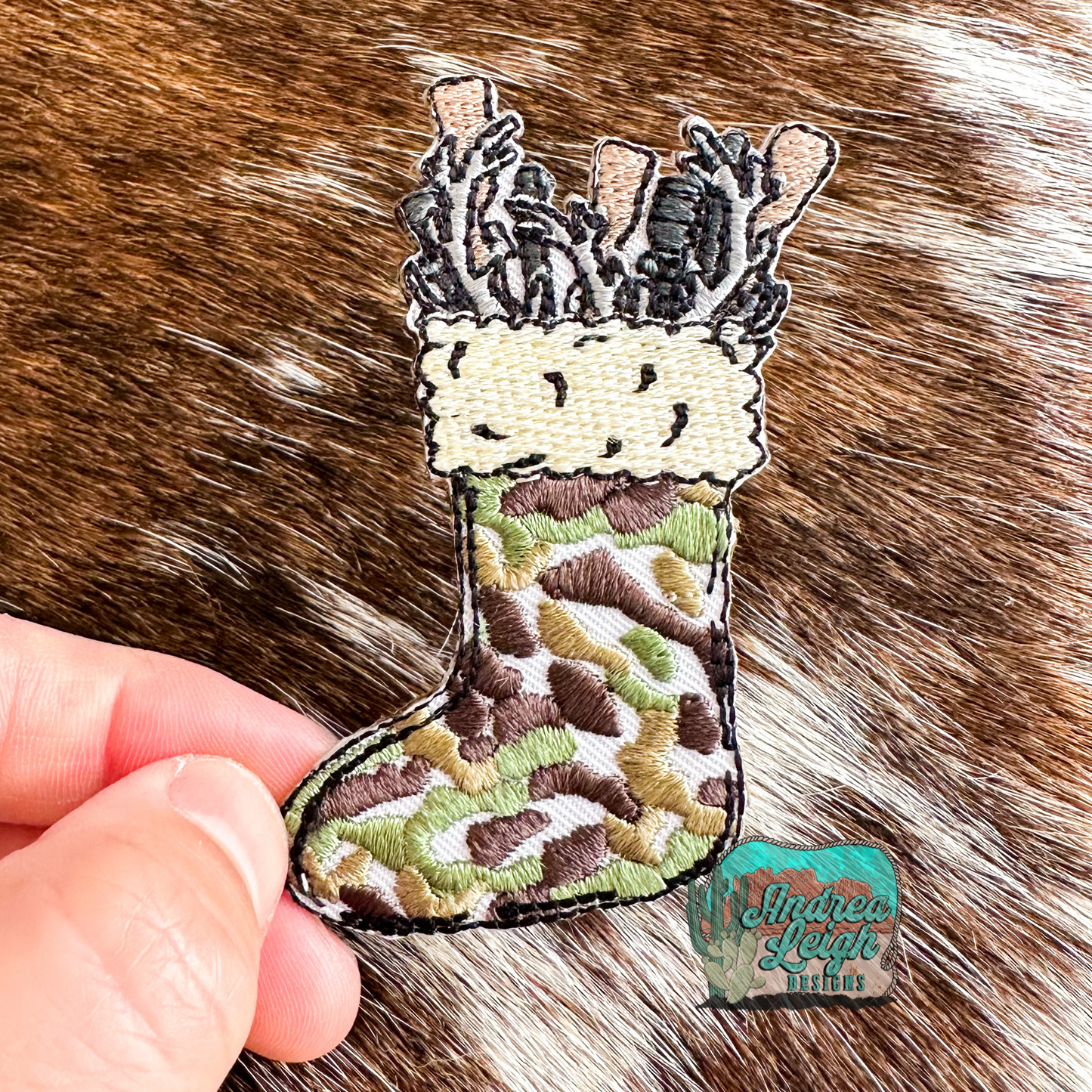 Camo Stocking Embroidered Patch