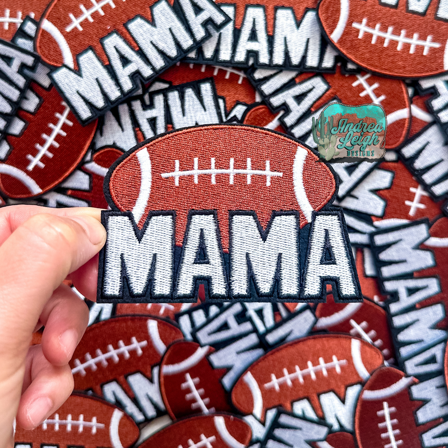Football Mama Embroidered Patch