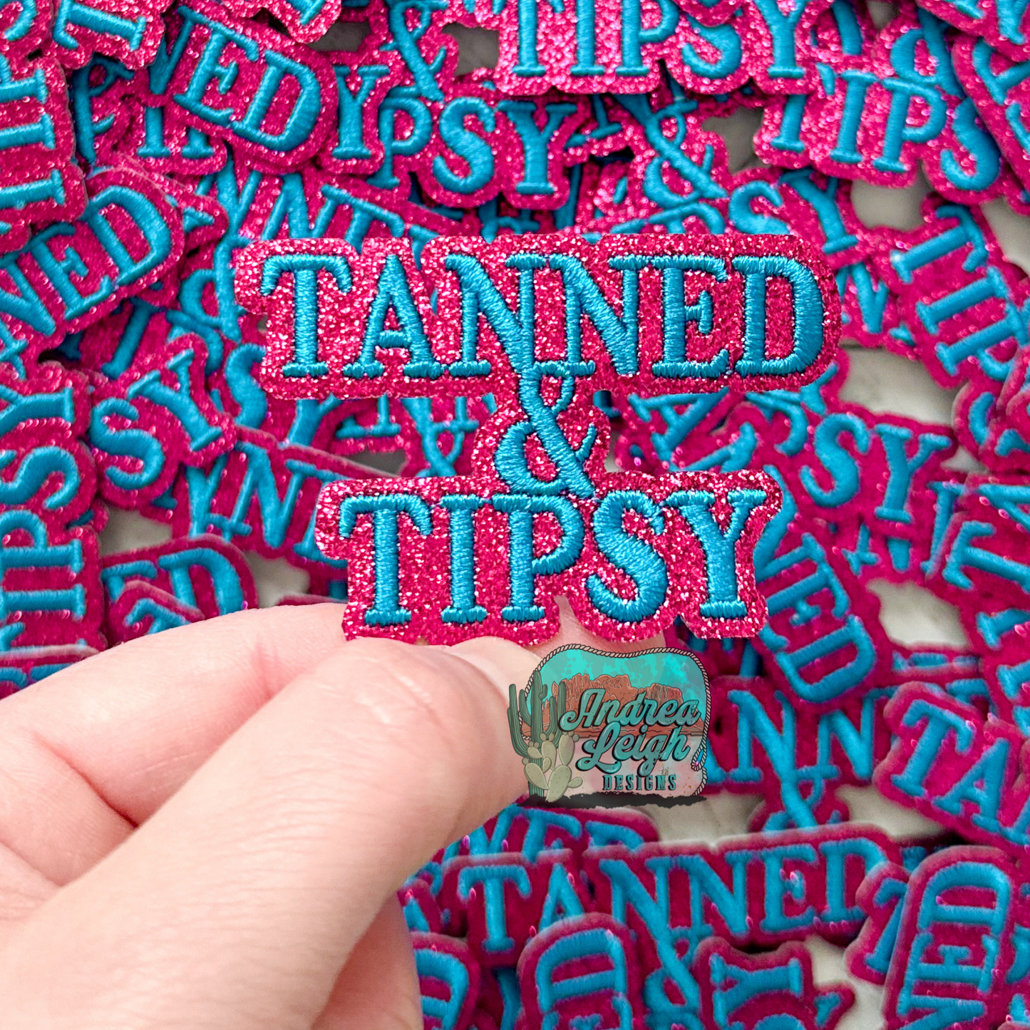 Tanned and Tipsy Embroidered Patch