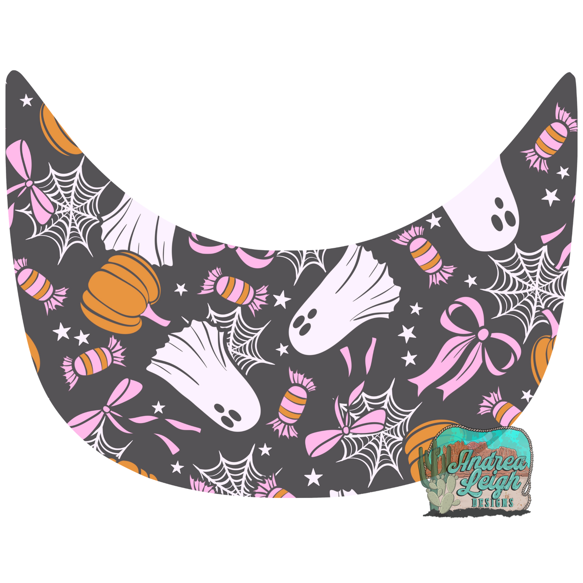 Ghost Coquette Bows Hat Brim DTF Transfer