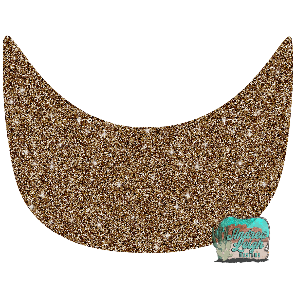 Faux Gold Glitter Hat Brim DTF Transfer