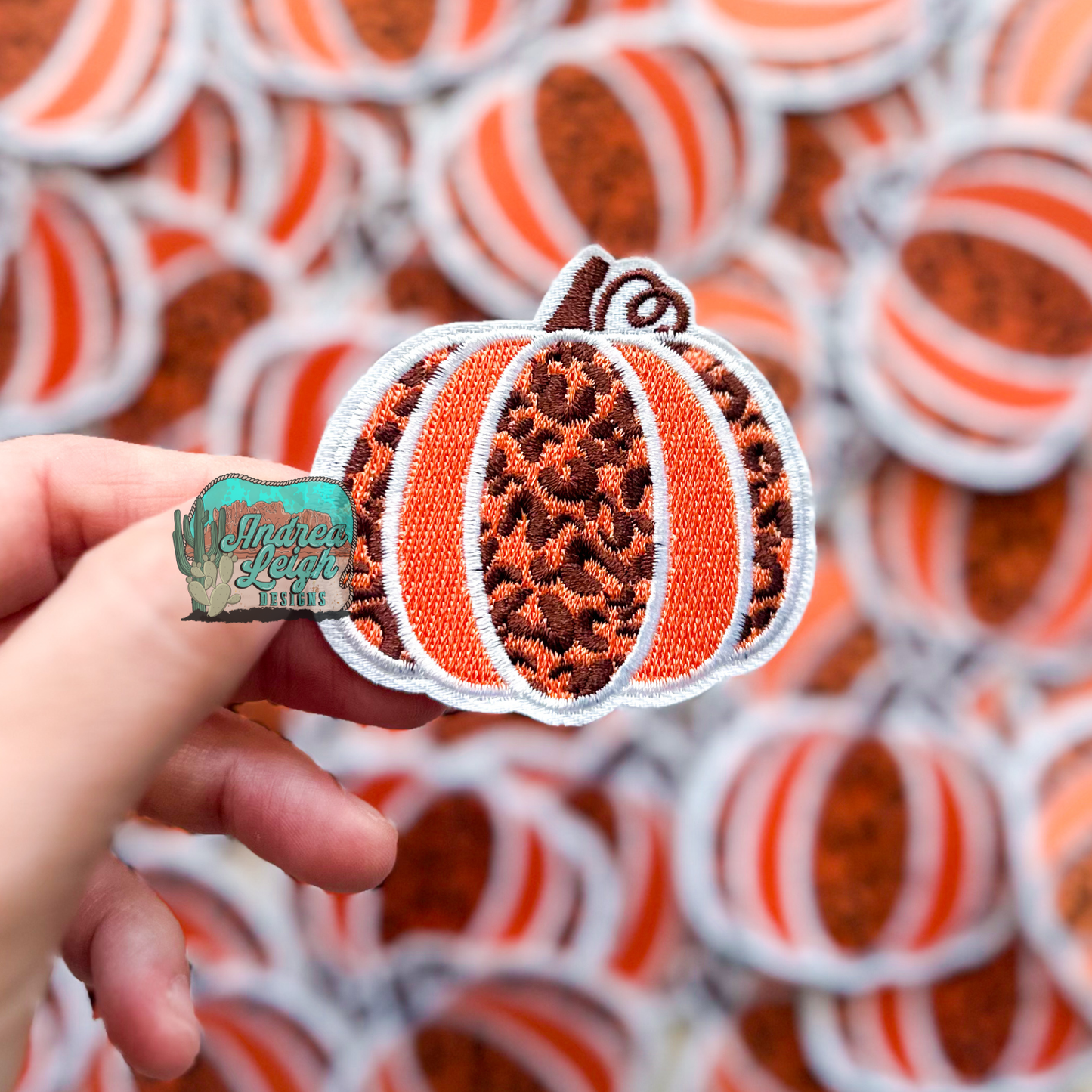 Leopard Pumpkin Embroidered Patch