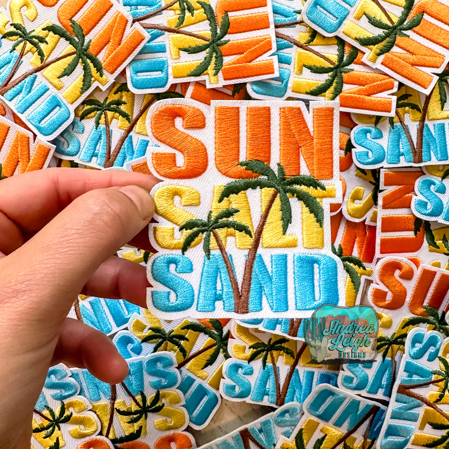 Sun Salt Sand Embroidered Patch
