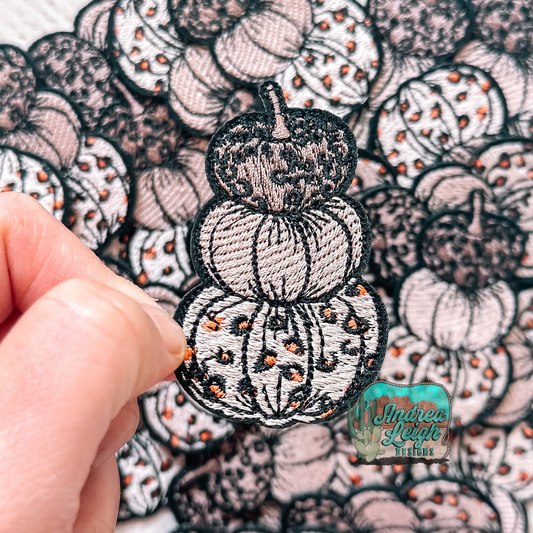 Tiered Pumpkins Embroidered Patch