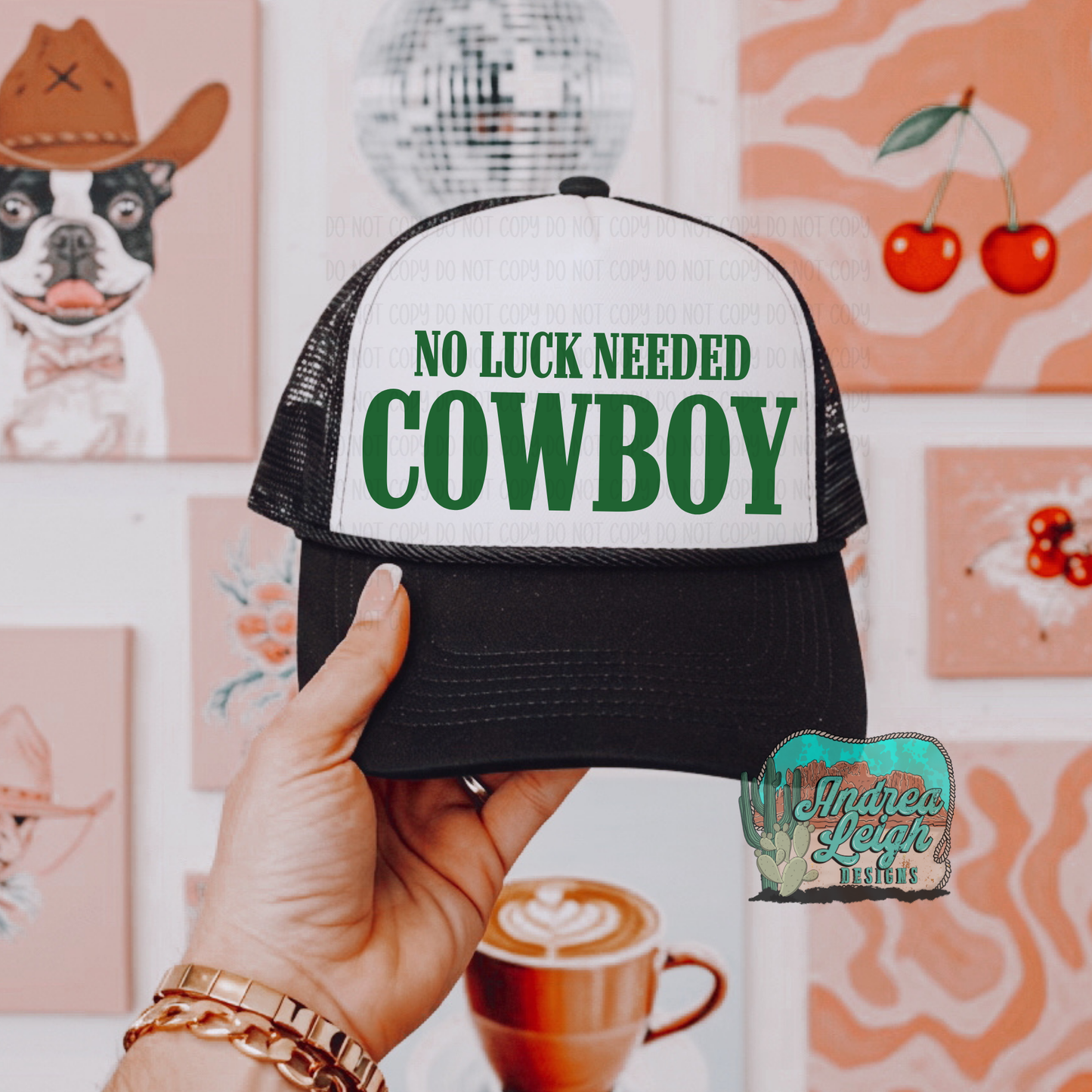 DTF Transfers No Luck Needed Cowboy