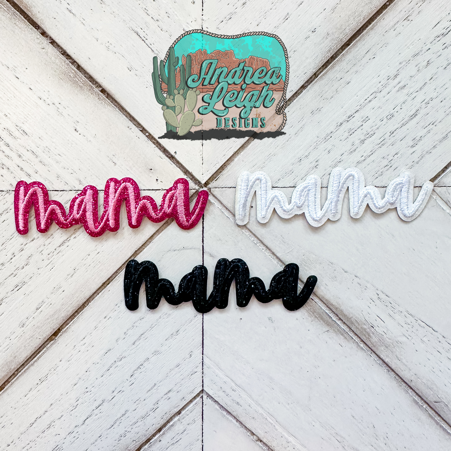 Mama Glitter Embroidered Patch