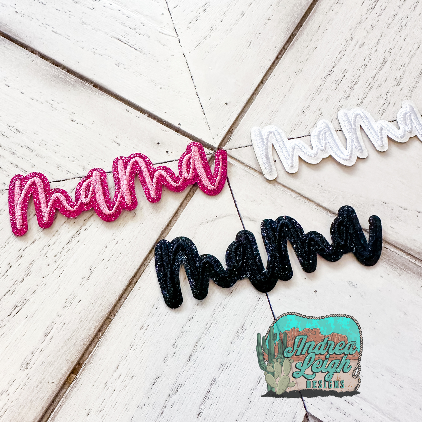 Mama Glitter Embroidered Patch