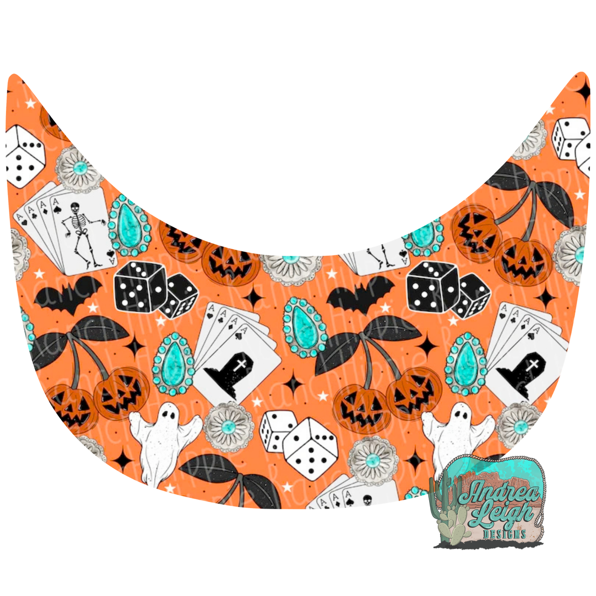Western Halloween Hat Brim DTF Transfer