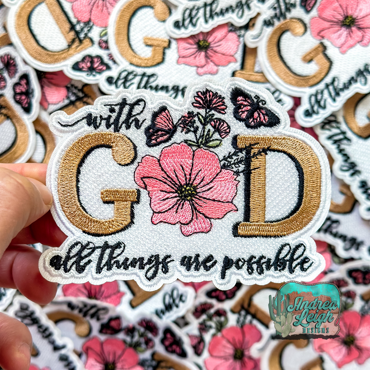 With God Embroidered Patch