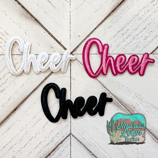 Cheer Glitter Embroidered Patch
