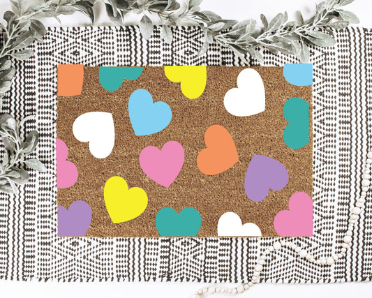 Candy Hearts Doormat