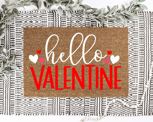 Hello Valentine Doormat