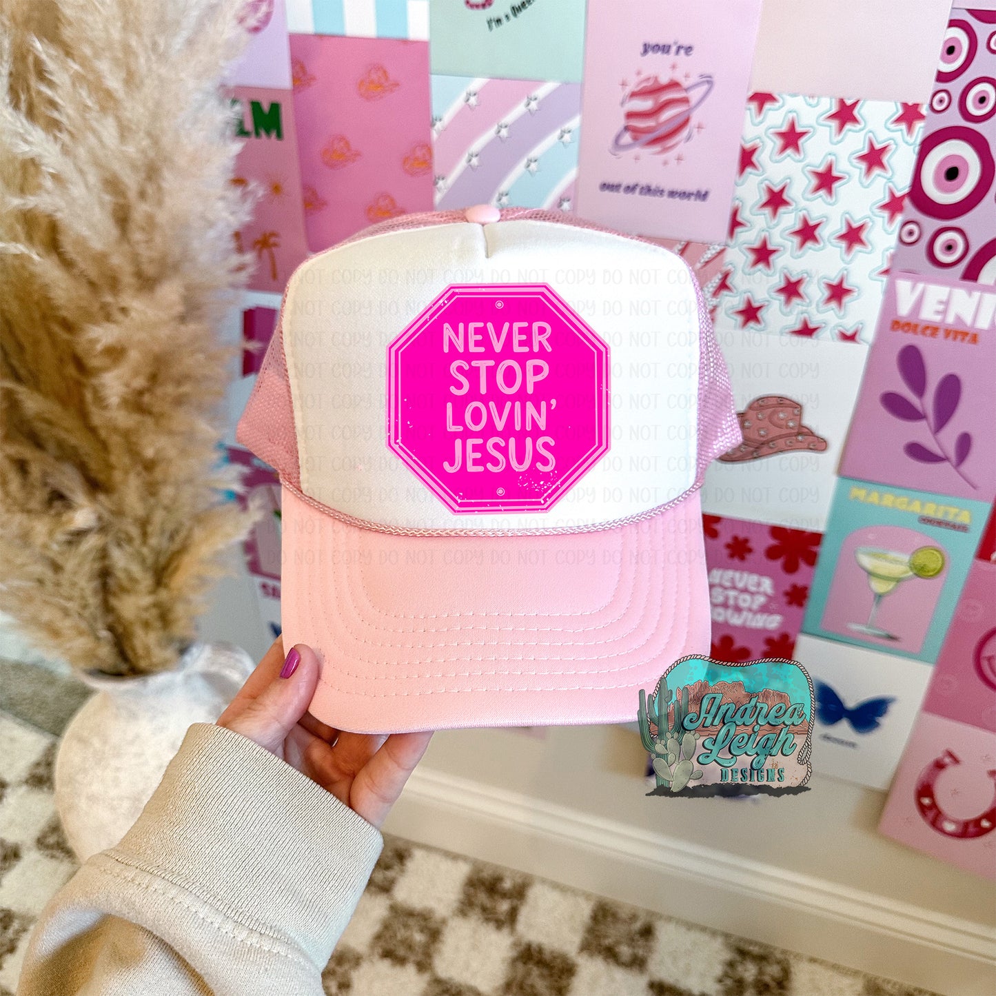 DTF Transfers Never Stop Lovin Jesus