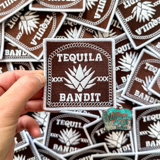 Tequila Bandit Brown Embroidered Patch