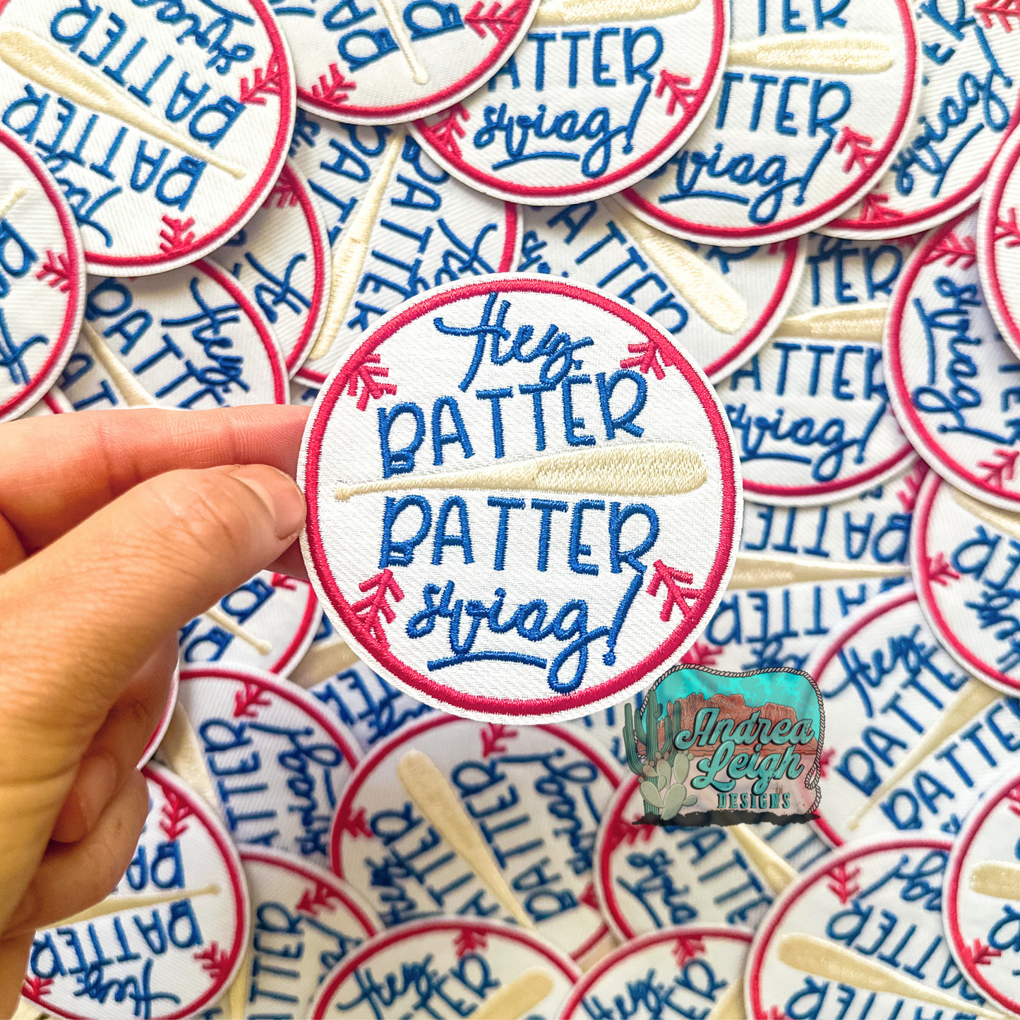 Hey Batter Batter Embroidered Patch