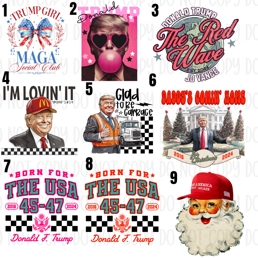 DTF Transfers V.20 TRUMP!!