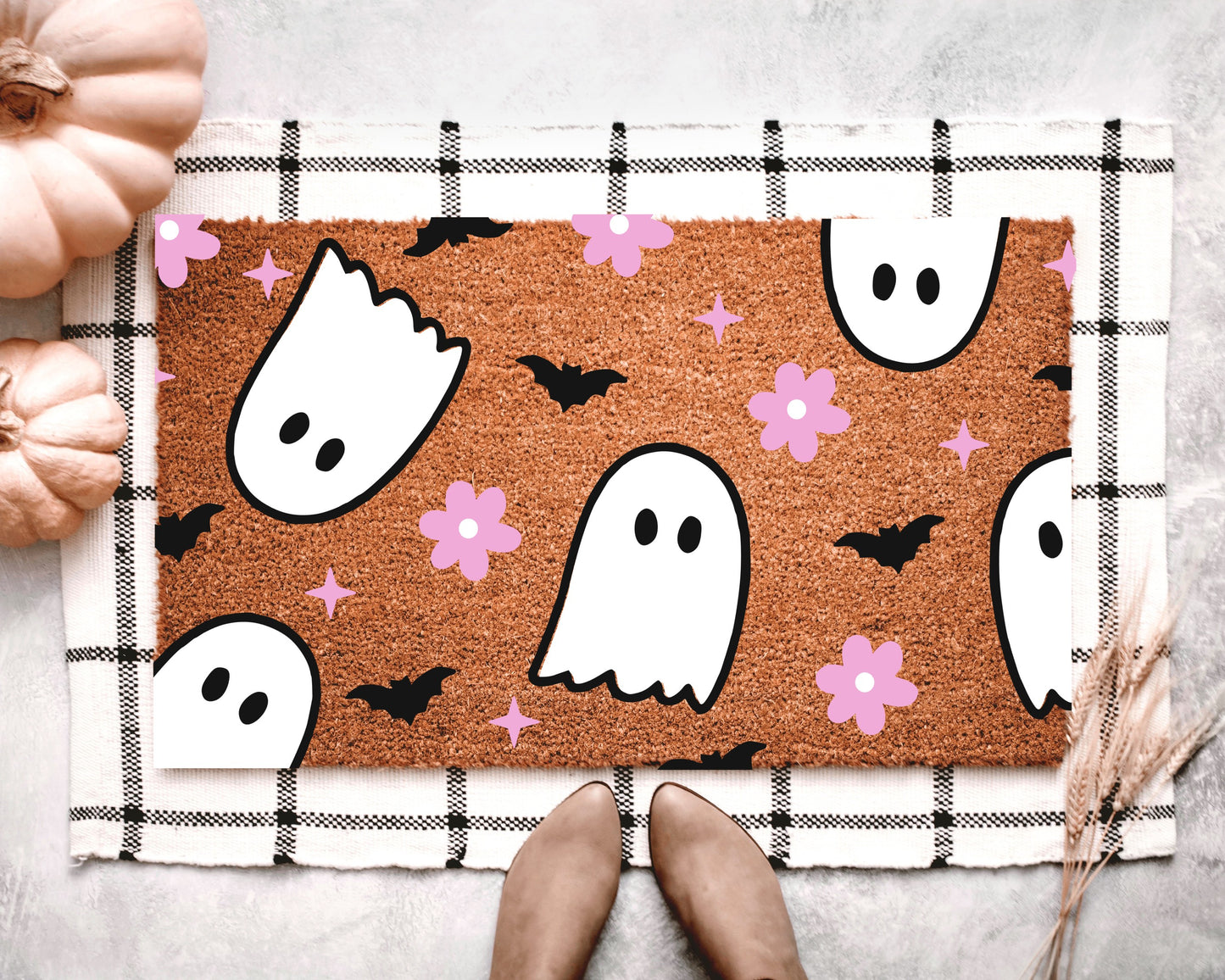 Retro Ghosts Doormat