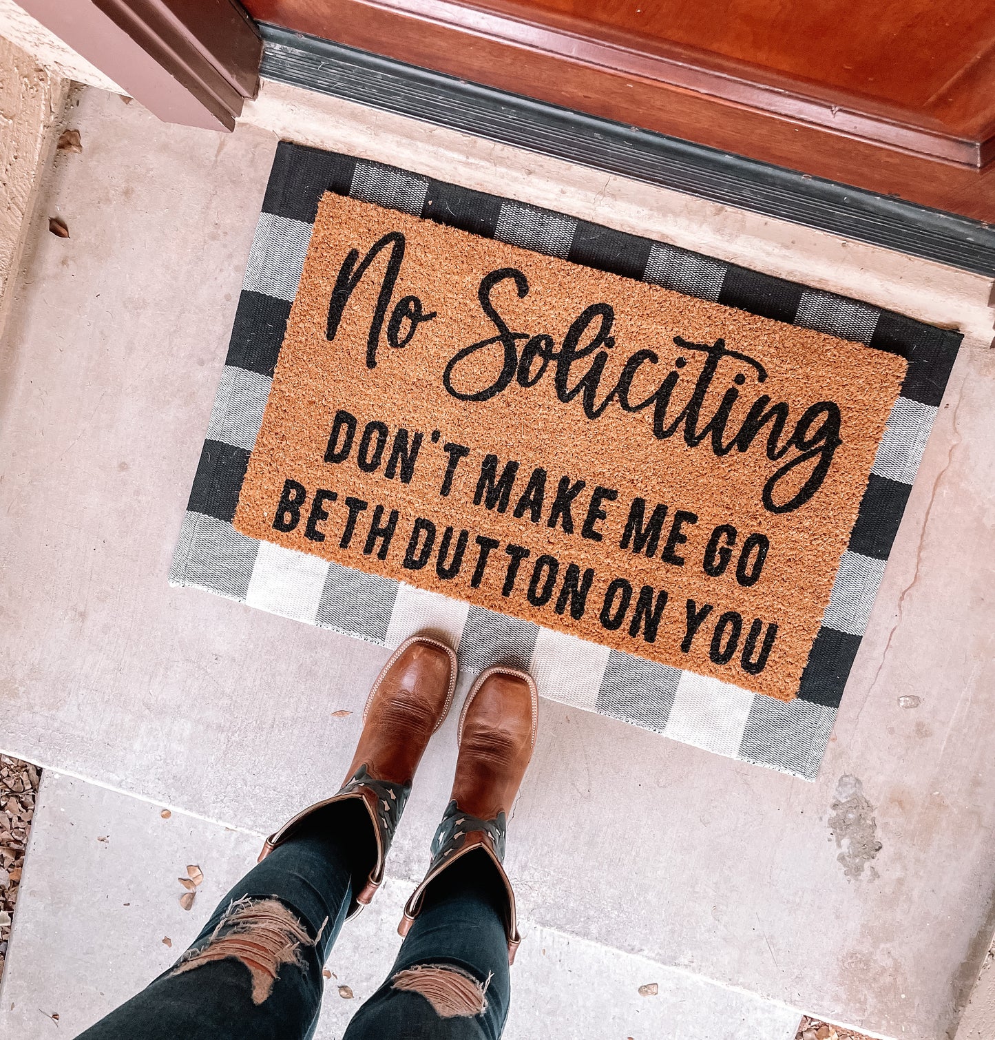 No Soliciting Beth Dutton Doormat