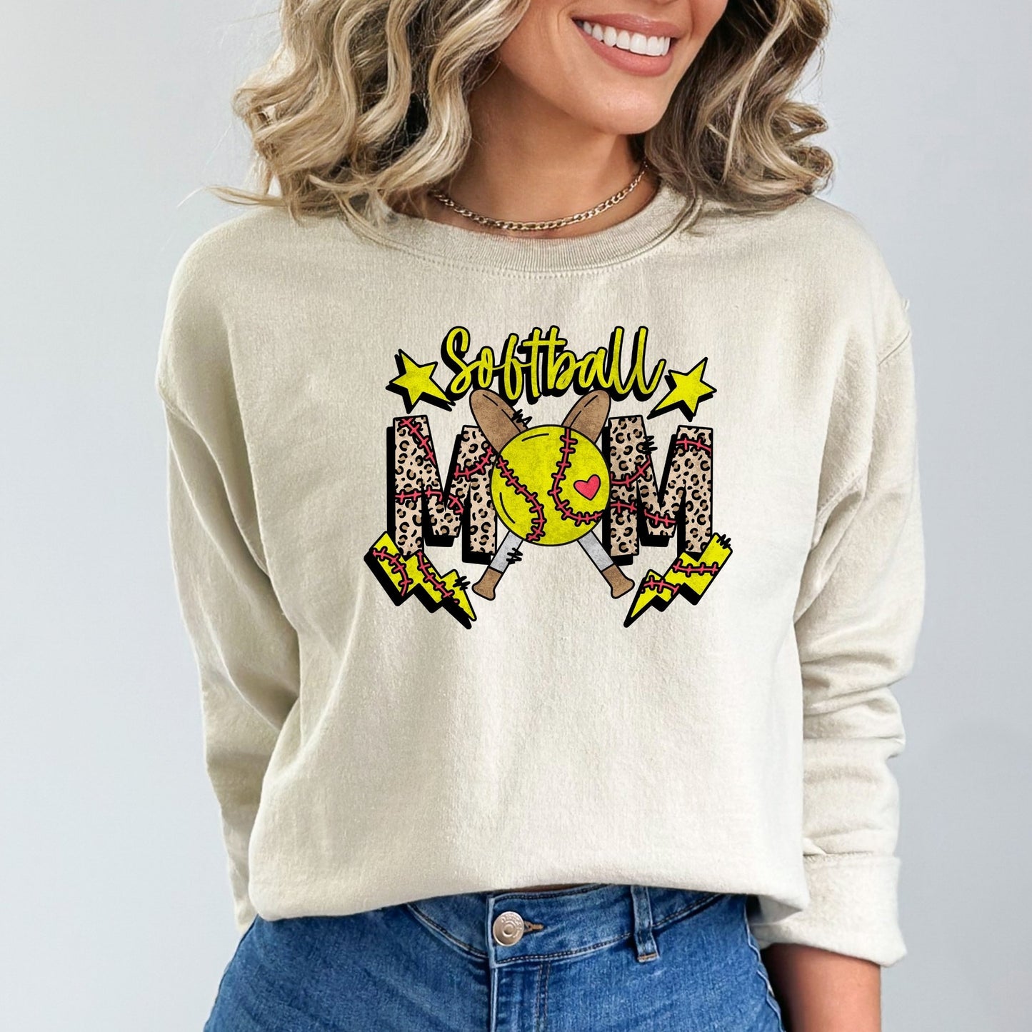 Retro Softball Mama Sweatshirt
