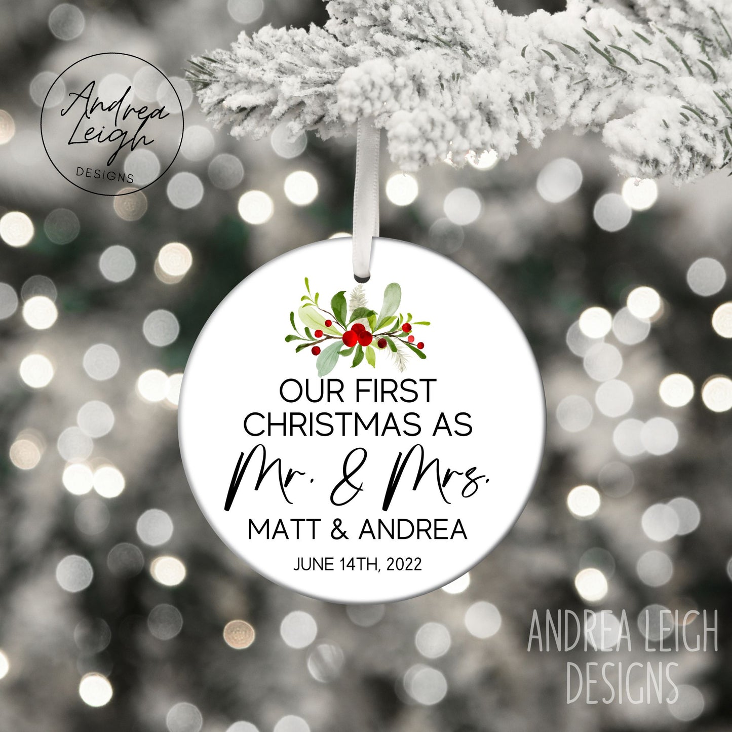 Our First Christmas as Mr. and Mrs. Ornament