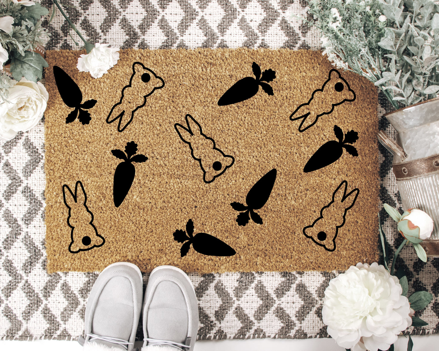 Carrots and Bunnies Doormat