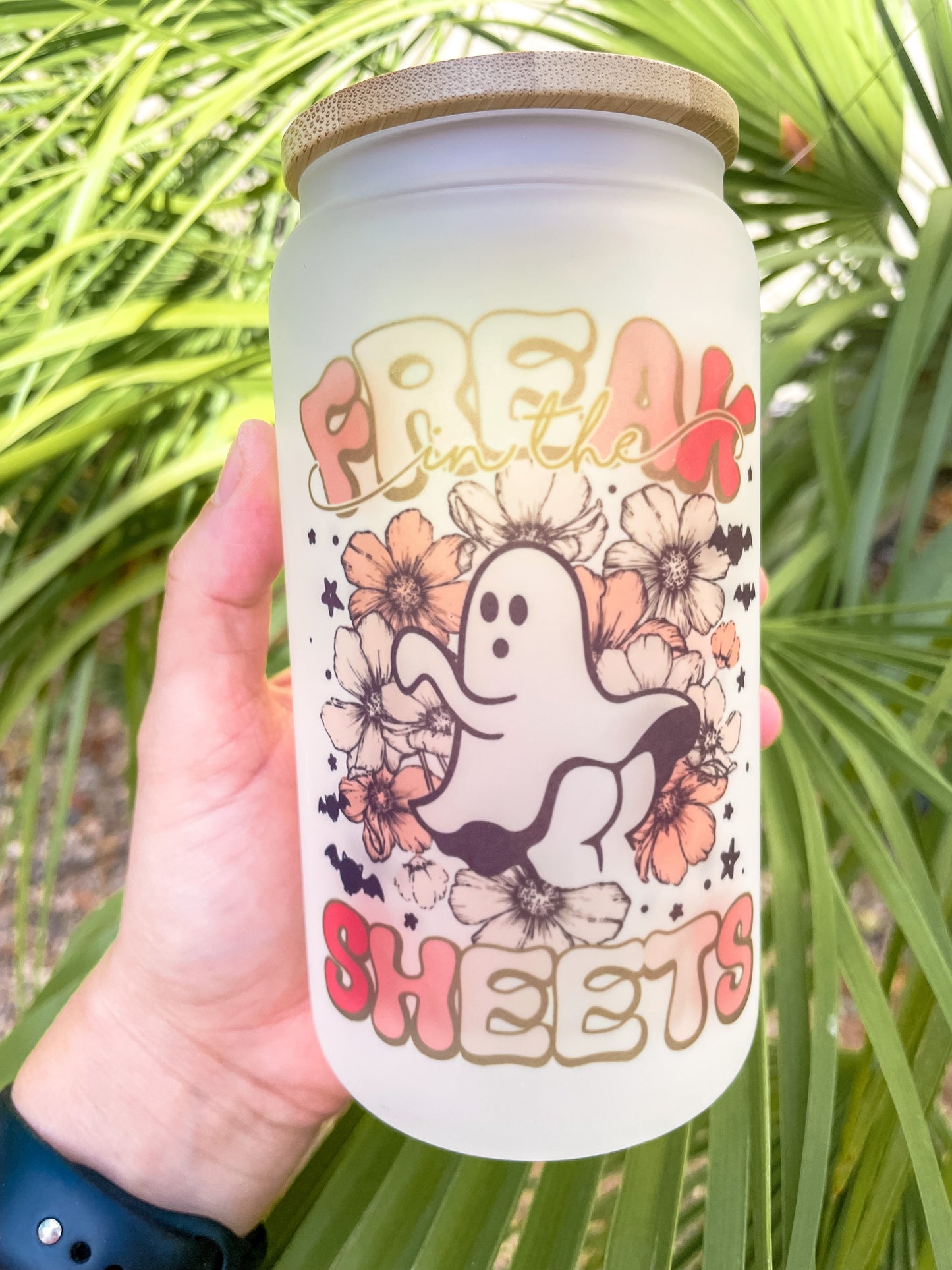 Discounted Freak in the Sheets Sublimation Glass Can