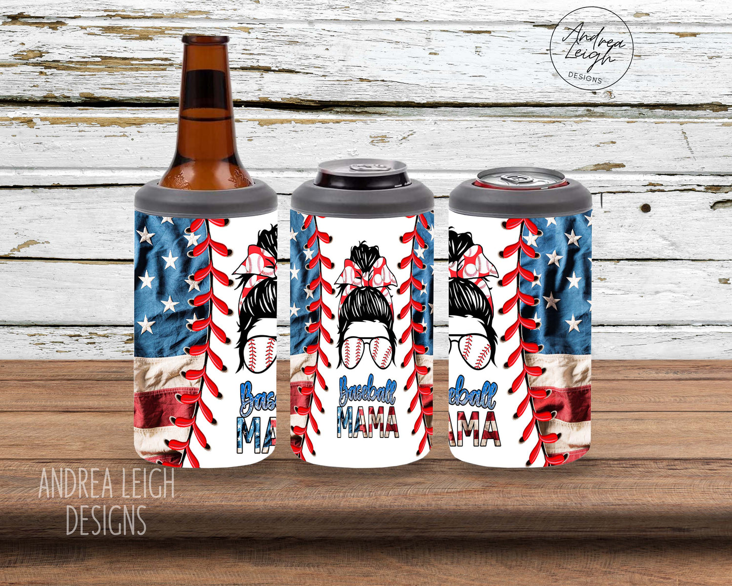 Baseball Mama 4 in 1 Can Cooler