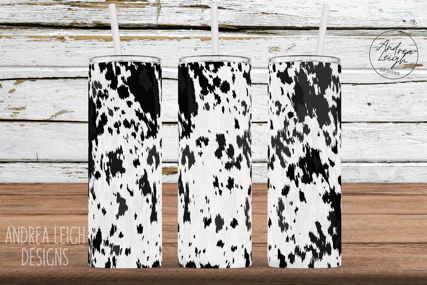 Black Cowhide Tumbler