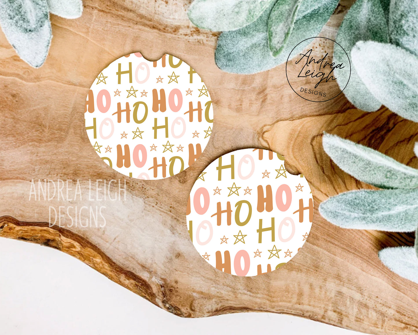 Boho HO HO HO Car Coasters