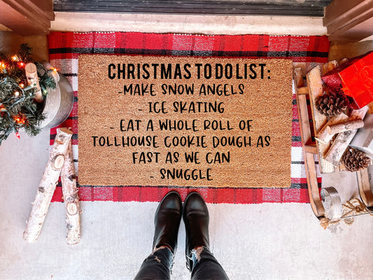 Christmas To-Do List Doormat