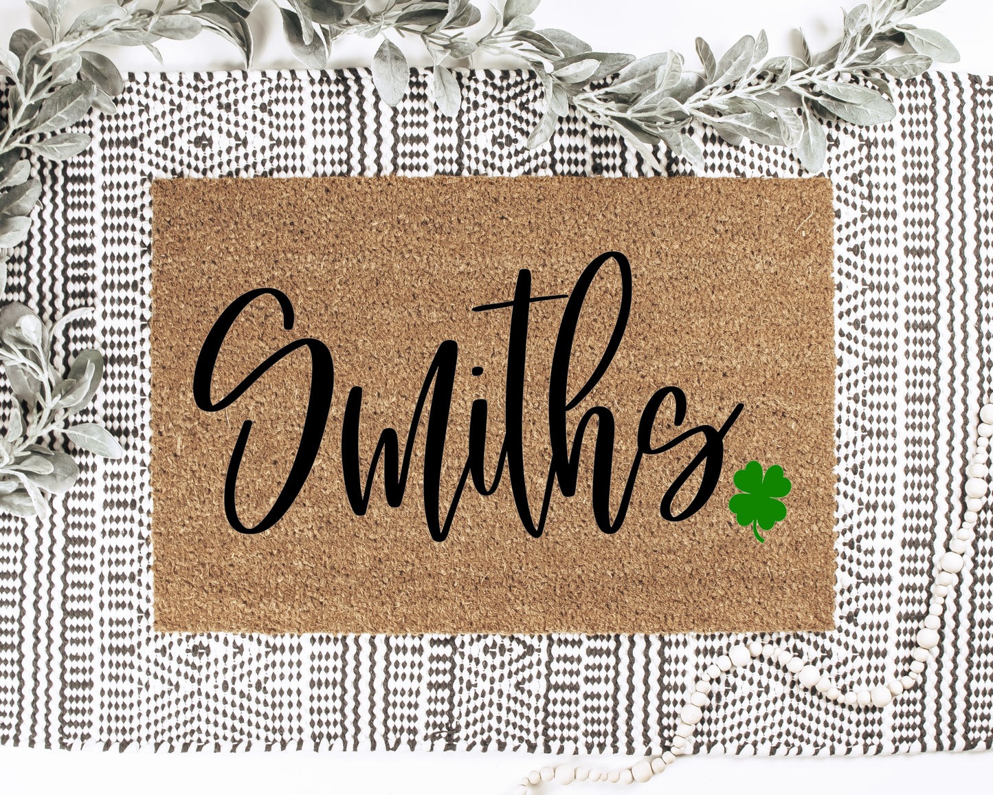 Last Name St. Pattys Doormat