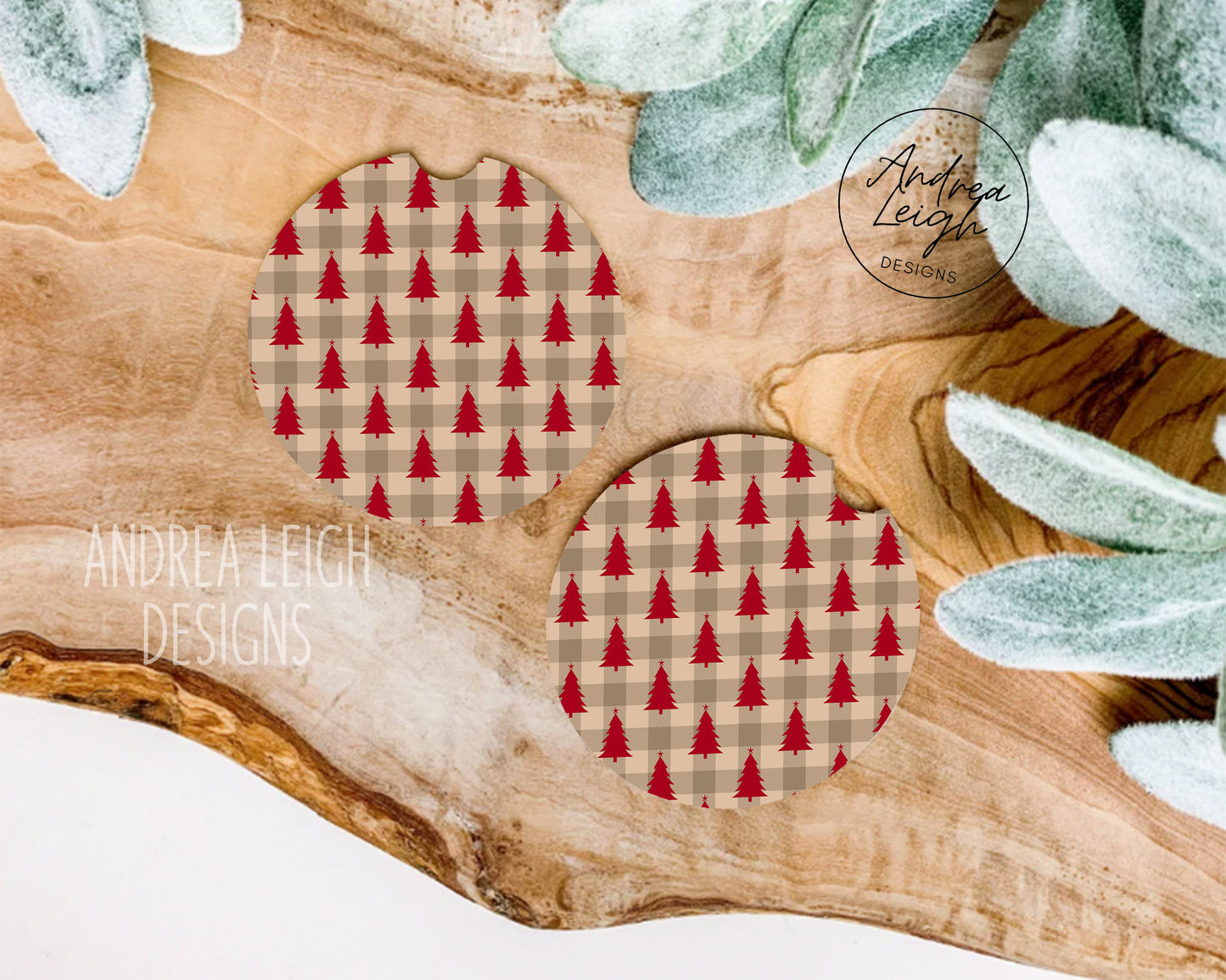 Country Christmas Car Coasters