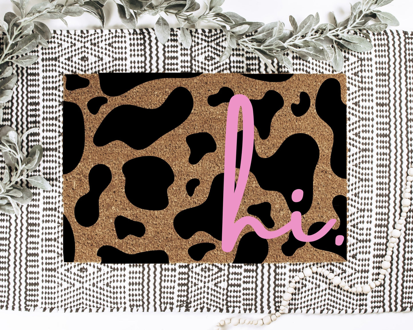 Hi Cow Print Doormat